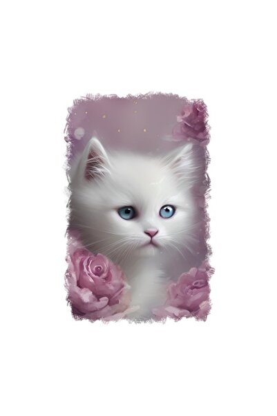 OEM Διακοσμητικό αυτοκόλλητο, Γάτα, Ροζ, 85 εκ.