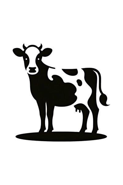 OEM Διακοσμητικό αυτοκόλλητο, αγελάδα, μαύρο