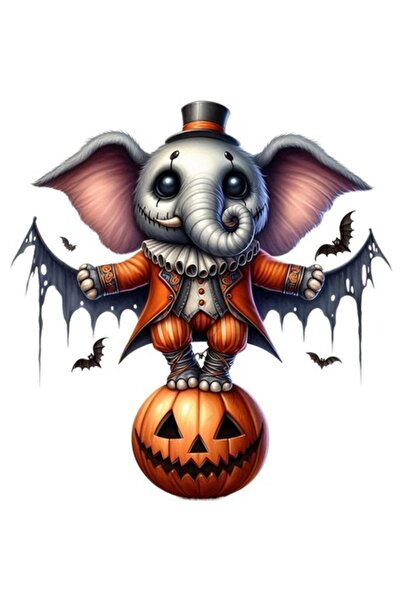 OEM Διακοσμητικό αυτοκόλλητο τρόμου, ελέφαντας, πορτοκαλί