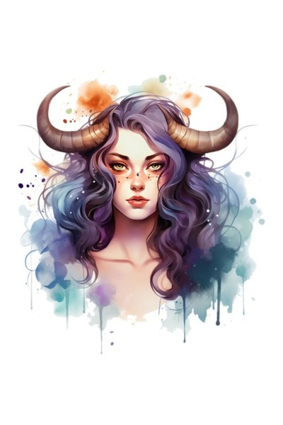 OEM Autocolant decorativ, zodia Taur, violet