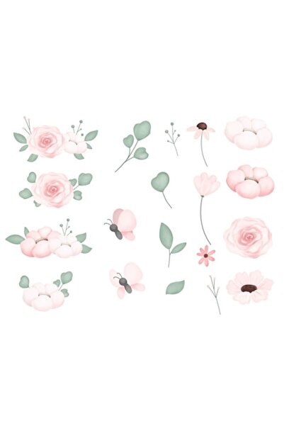 OEM Autocolant decorativ, Flori, Fluturi