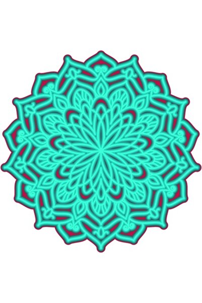 OEM Decorative Sticker, Mandala, Turquoise, 60 cm