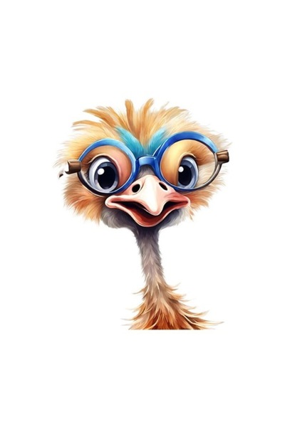 OEM Autocolant decorativ, struț, multicolor