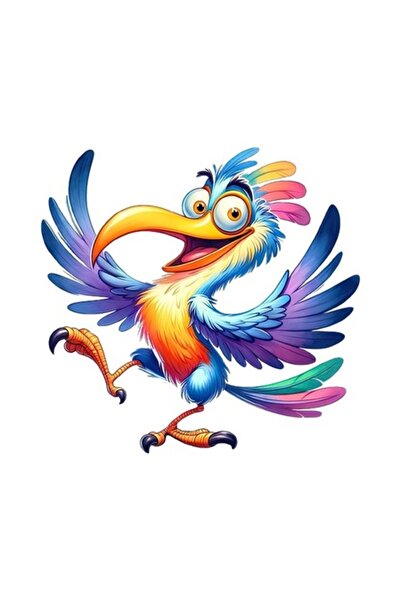 OEM Autocolant decorativ, pasăre, multicolor