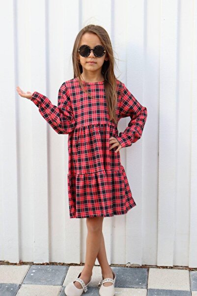 Yalçınoğlu Kids Girl's Dress Daily Comfortable Model 3-11 Years Old Cotton Pi...