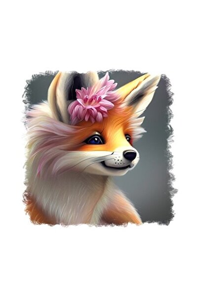 OEM Διακοσμητικό αυτοκόλλητο, Αλεπού, Πορτοκαλί, 55 εκ.