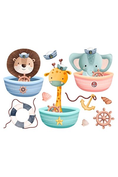 OEM Decorative Sticker, Animals with Boat