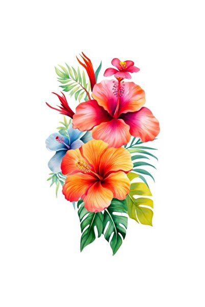 OEM Autocolant decorativ, flori, 90 cm