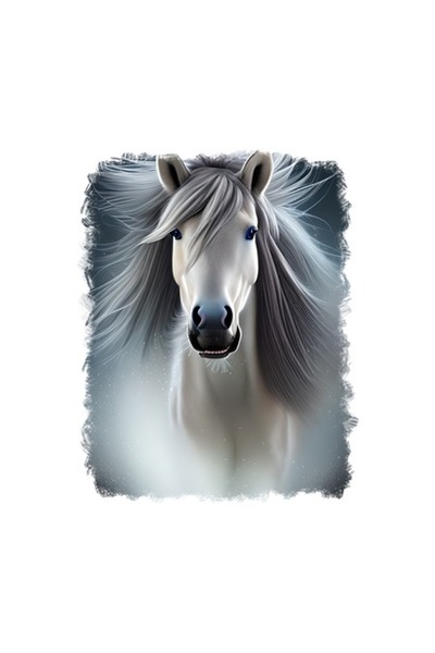 OEM Decorative Sticker, Horse, Gray, 70 cm