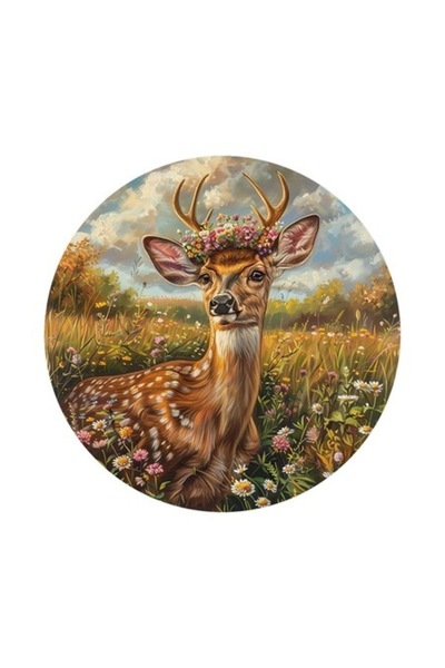 OEM Διακοσμητικό αυτοκόλλητο, ελάφι, καφέ