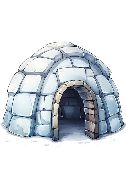 OEM Decorative Sticker, Penguin Igloo, White