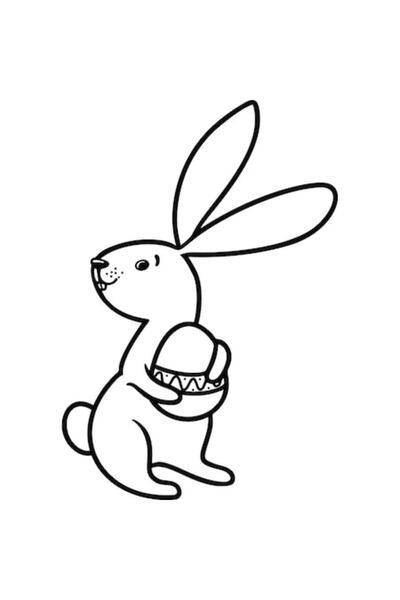 OEM Декоративен стикер, Заек, Черен, 85 см