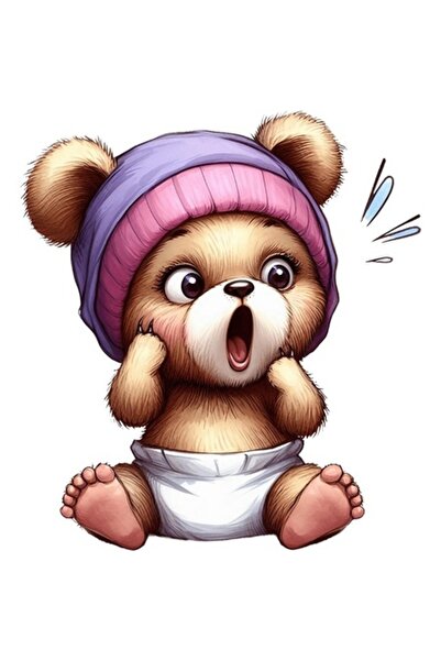 OEM Διακοσμητικό αυτοκόλλητο, Αρκούδα, Καφέ