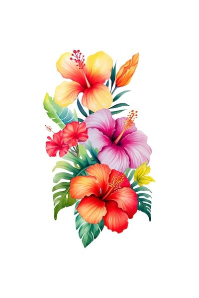 OEM Autocolant decorativ, flori, 90 cm