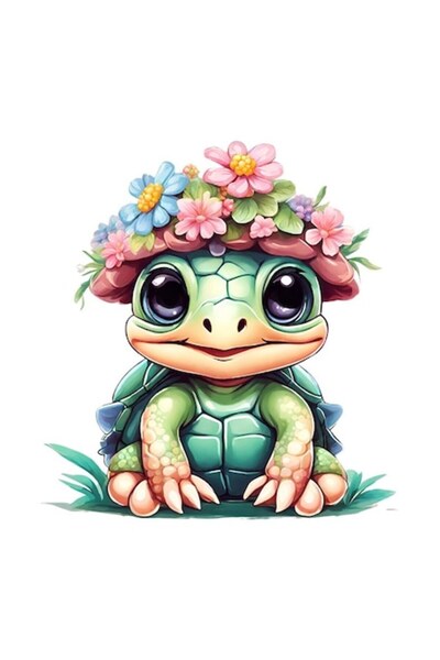 OEM Διακοσμητικό Αυτοκόλλητο, Χελώνα, Πράσινο