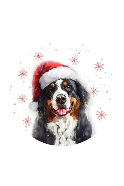 OEM Autocolant decorativ, Crăciun, Berner-Sennenhund, multicolor