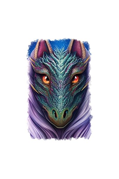 OEM Decorative Sticker, Dragon, Purple, 85 cm