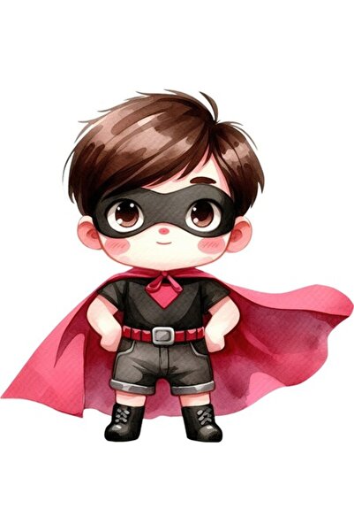 OEM Decorative Sticker, Super Hero, Pink