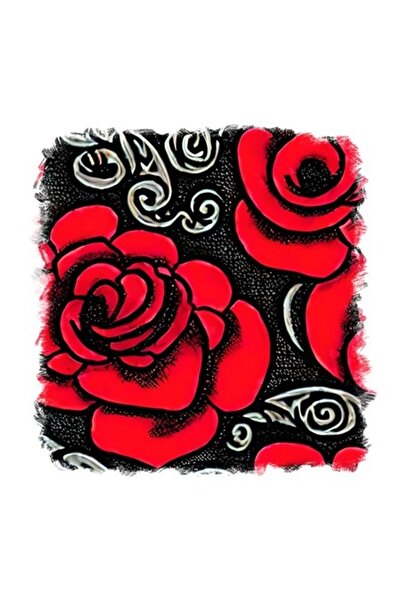 OEM Διακοσμητικό αυτοκόλλητο με τριαντάφυλλα, κόκκινο, 55 εκ.