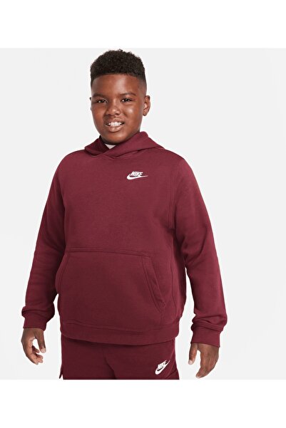 Nike Sportswear Hoodie Club Kids Burgundy Sweatshirt