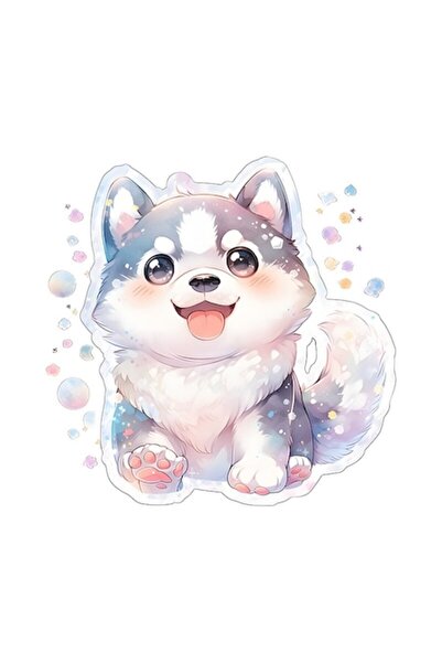 OEM Διακοσμητικό αυτοκόλλητο, κουτάβι, πολύχρωμο