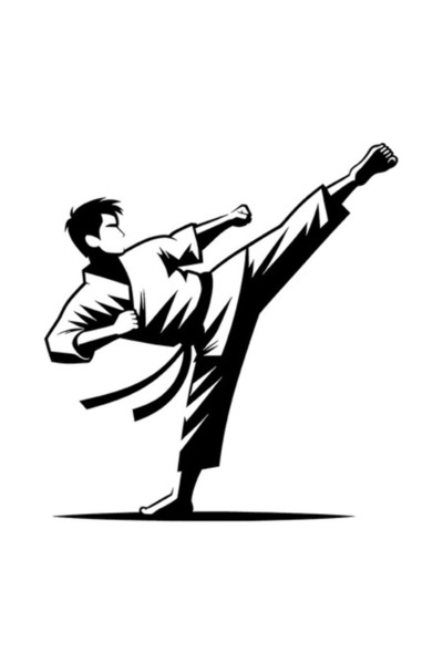 OEM Decorative Sticker, Karate, Black