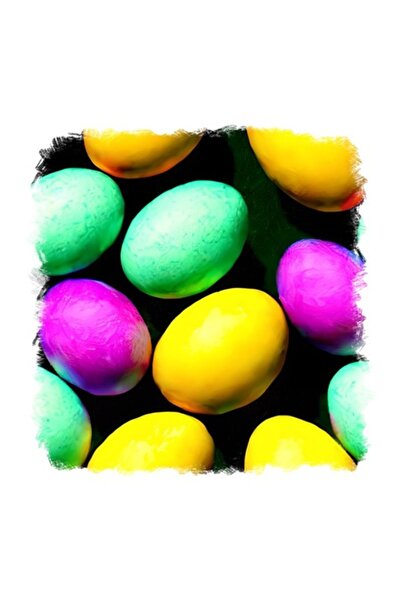 OEM Διακοσμητικό αυτοκόλλητο, αυγά, πολύχρωμο, 55 εκ.