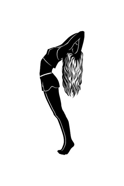 OEM Autocolant auto, femeie, 30 cm