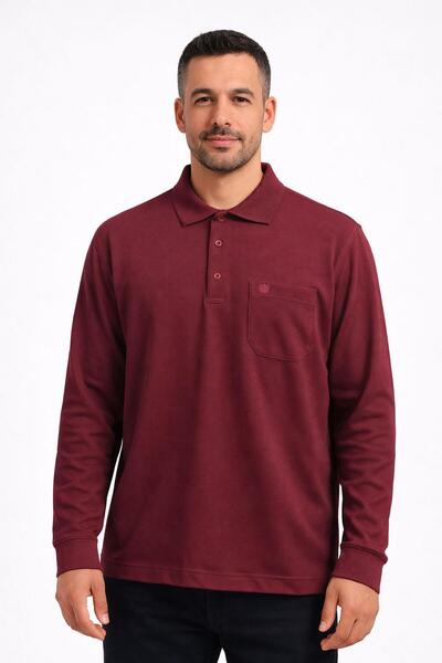 CLASSİCS MEN Simenti Φούτερ με Γιακά Πόλο και Μακριά Μανίκια, Κανονική Εφαρμο...