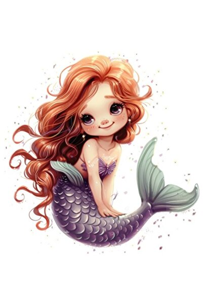 OEM Διακοσμητικό αυτοκόλλητο, γοργόνα, πορτοκαλί