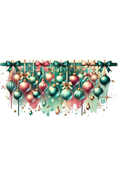 OEM Autocolant decorativ, Ornament de Crăciun, Turcoaz