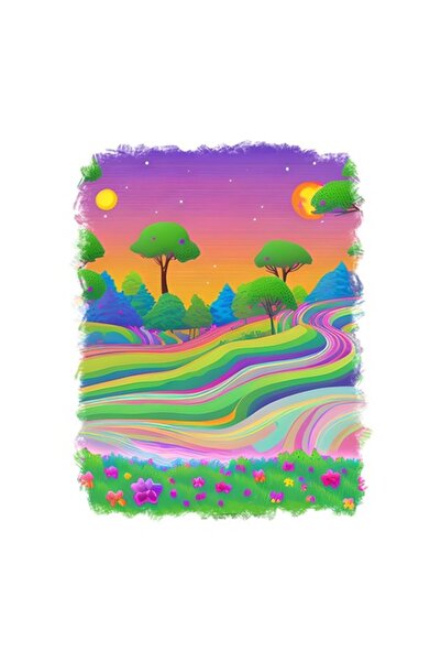 OEM Декоративен стикер, Река, Зелен, 70 см