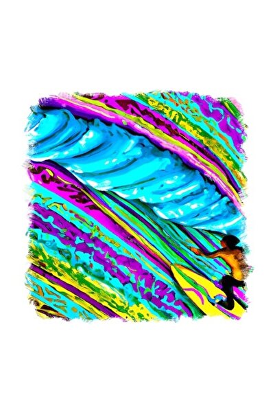 OEM Autocolant decorativ, Surf, albastru, 55 cm