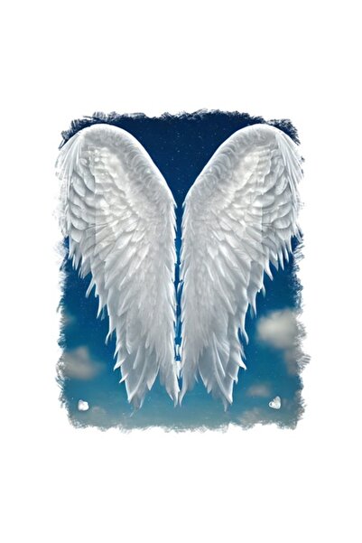 OEM Autocolant decorativ, înger, alb, 70 cm