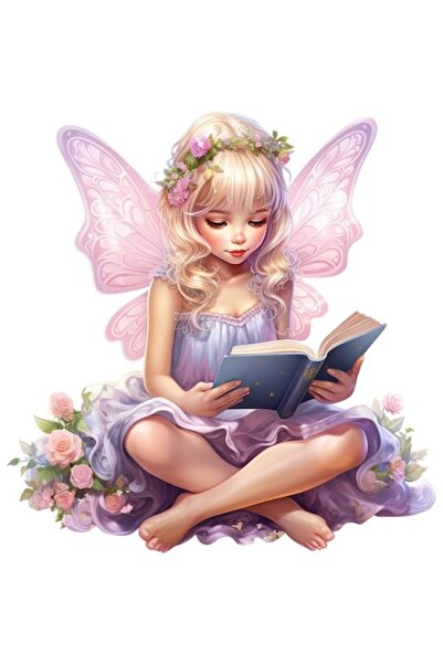 OEM Autocolant decorativ, Zână, Roz, 62 cm