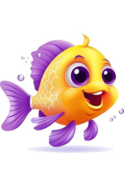 OEM Autocolant decorativ, Pește, Galben