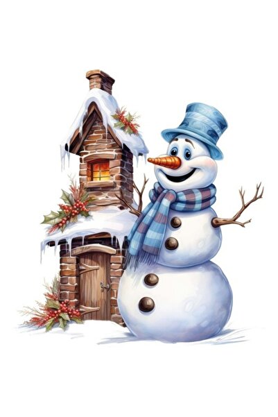 OEM Decorative Sticker, Snowman, White