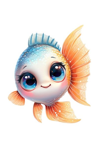 OEM Decorative Sticker, Fish, Orange
