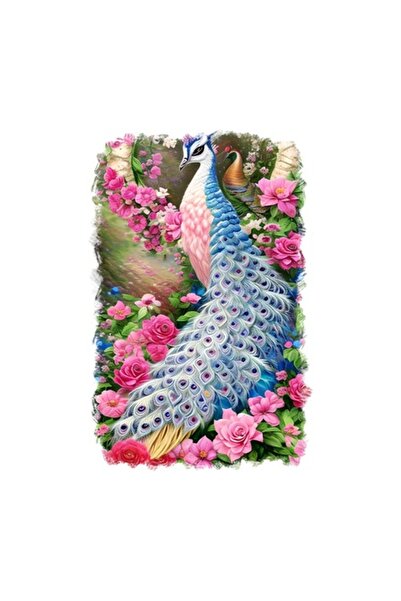 OEM Decorative Sticker, Peacock, Blue, 85 cm