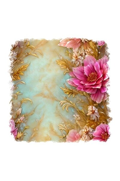OEM Decorative Sticker, Flowers, Pink, 55 cm