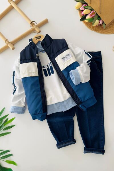 Minigimin Cicileri Miniğimin Cicileri Newstyle Quilted Puffer Vest Set Sweats...