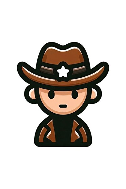 OEM Διακοσμητικό αυτοκόλλητο, Cowboy, Πολύχρωμο