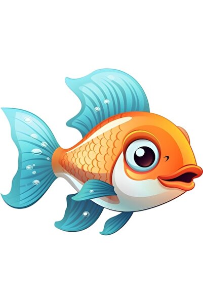 OEM Decorative Sticker, Fish, Orange