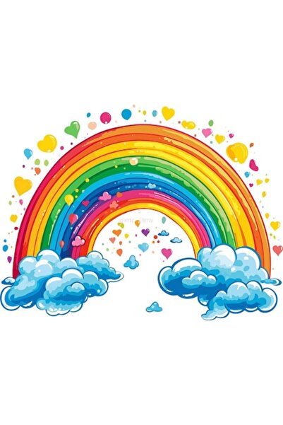 OEM Διακοσμητικό αυτοκόλλητο, Ουράνιο Τόξο, Πολύχρωμο, 78 εκ.