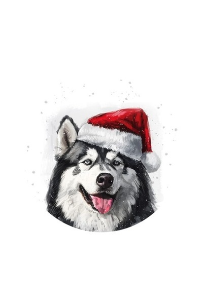 OEM Διακοσμητικό αυτοκόλλητο, Χριστούγεννα, Αλάσκα-Μαλαμούτ, Πολύχρωμο