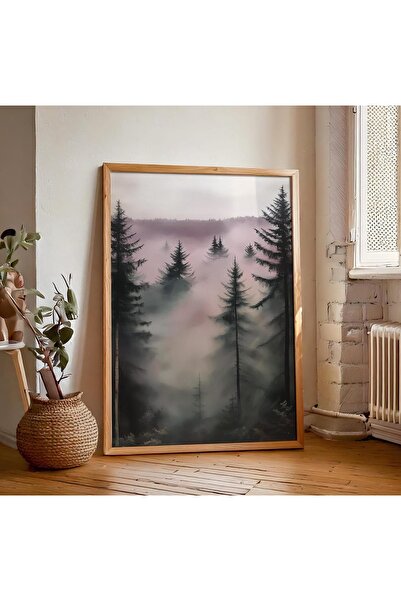 Tuba Decor Εικονογράφηση σε ξύλινο πλαίσιο ενός τεμαχίου από ξύλο πεύκου