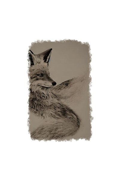 OEM Decorative Sticker, Fox, Gray, 85 cm