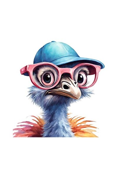 OEM Autocolant decorativ, struț, multicolor