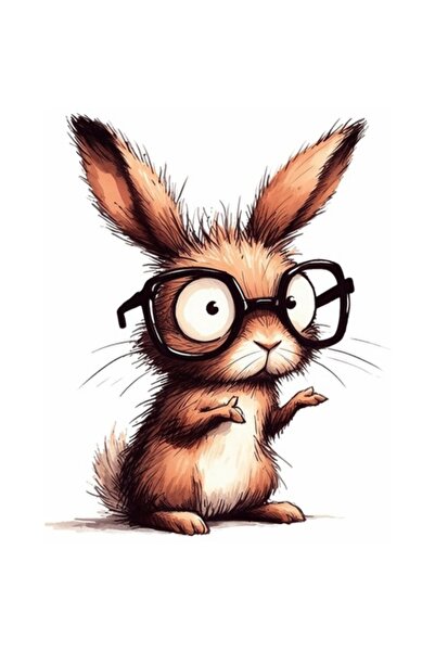 OEM Autocolant decorativ, iepure, maro