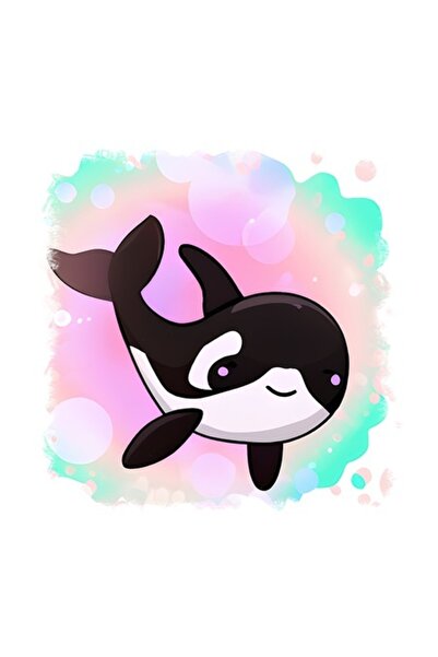 OEM Διακοσμητικό αυτοκόλλητο, Φάλαινα, Ροζ, 55 εκ.